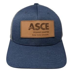 ASCE Snapback Trucker Hat Blue One Size Adjustable Mesh Back 6 Panel Team 365